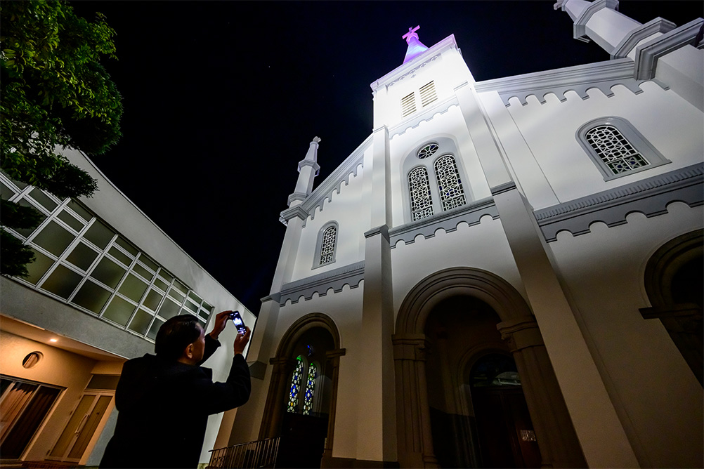 カトリック中町教会（夜景スポット）の画像1枚目